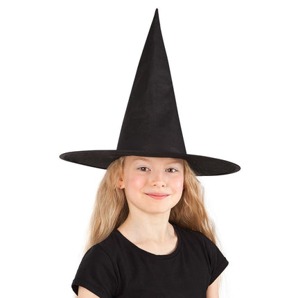 Halloweenowy kapelusz czarownicy czarny dziecięcy