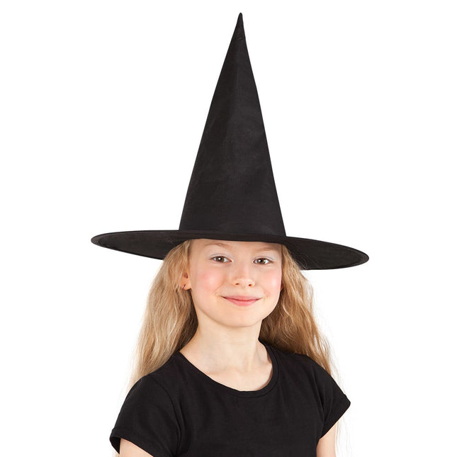 Halloweenowy kapelusz czarownicy czarny dziecięcy
