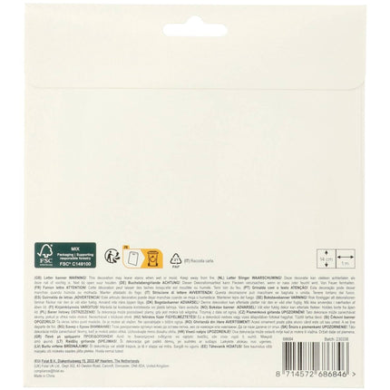 Girlanda Happy Birthday Letter Black 1,5 m