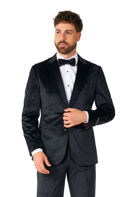Czarny aksamitny smoking męski <tc>OppoSuits</tc>