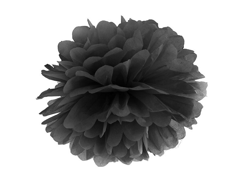 Pompon czarny 25 cm
