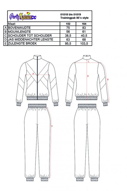 Dres w stylu lat 80-tych dla dzieci 164
