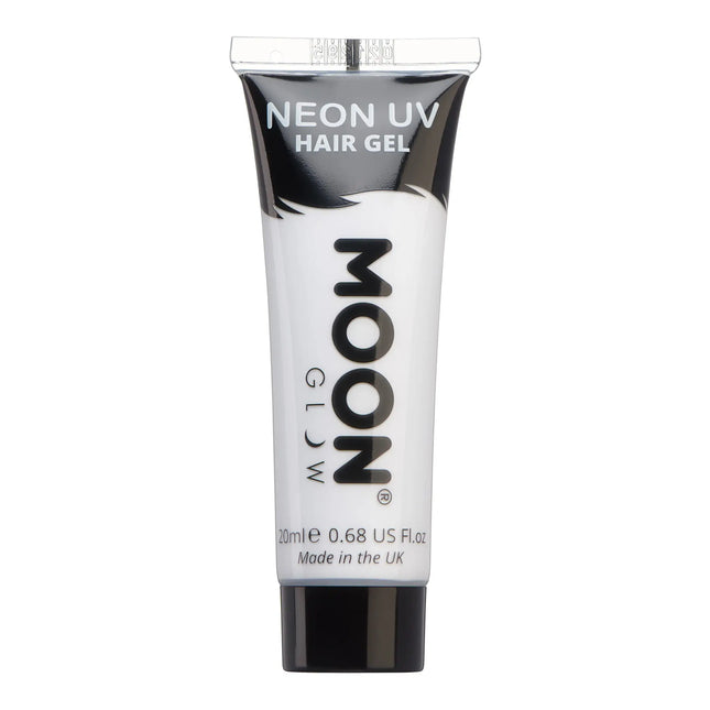 Moon Glow Neon UV żel do włosów biały 20ml