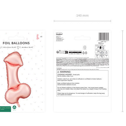 Wieczór panieński Balon z helem Pecker Pusty