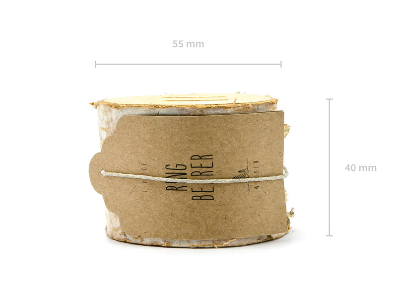 Drewniane pudełko na obrączki 6 cm