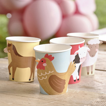 Kubki Zwierzęta 266ml 8szt