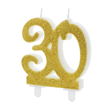 Świeca 30 Years Gold 7,5cm