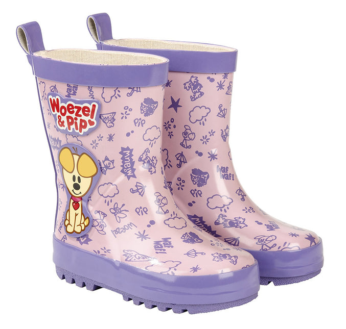 Buty przeciwdeszczowe Woezel En Pip fioletowe
