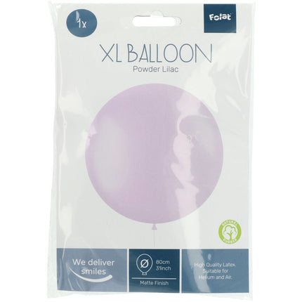 Balon w pudrze liliowy 80 cm