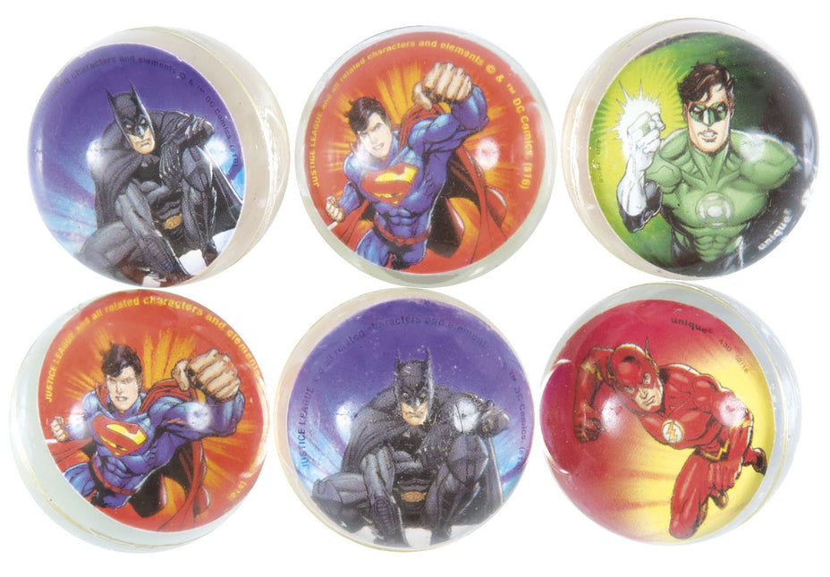 Piłka do odbijania Justice League 3cm 6szt.