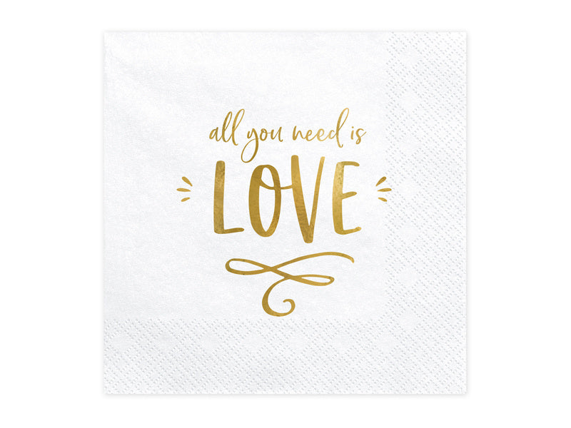 Serwetki All You Need Is Love 33cm 20szt