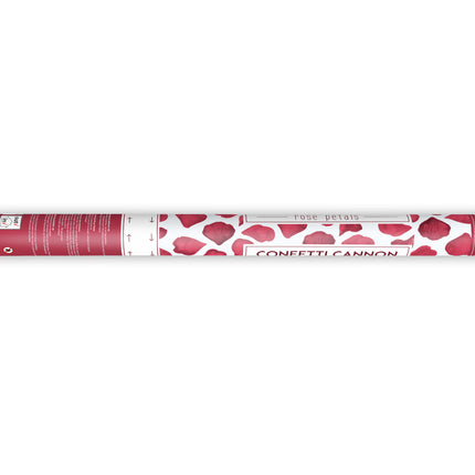 Konfetti Cannon Bordeaux Czerwone płatki róż 40 cm