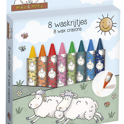 Kredki woskowe Mike & Molly 8 szt.
