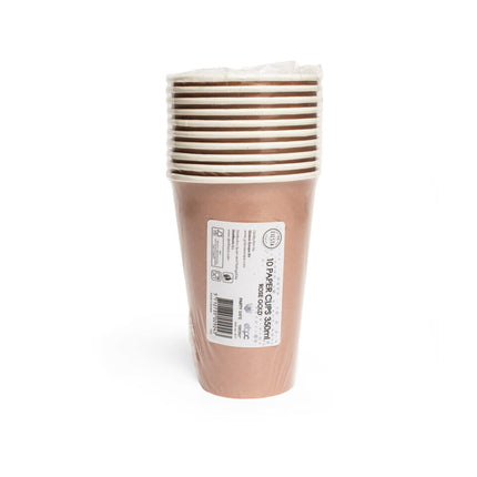 Kubki papierowe Rose Gold 350ml 10szt