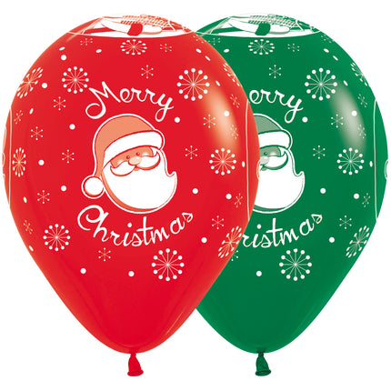 Balony Wesołych Świąt Mix 30cm 25szt