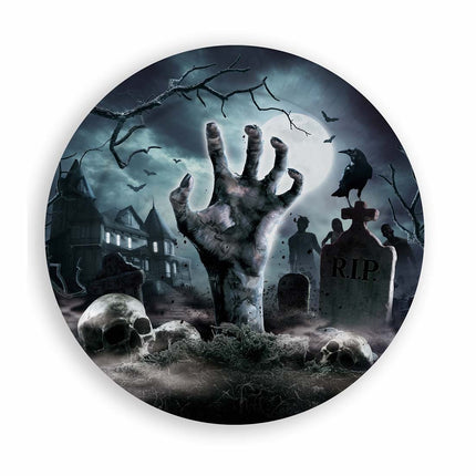 Halloweenowe talerze cmentarne 23cm 6szt