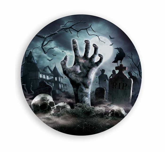 Halloweenowe talerze cmentarne 23cm 6szt