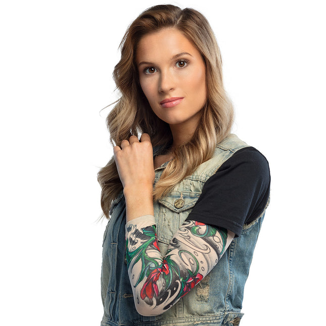 Róże na rękawie do tatuażu