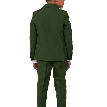 Chłopiec w ciemnozielonym garniturze <tc>OppoSuits</tc>