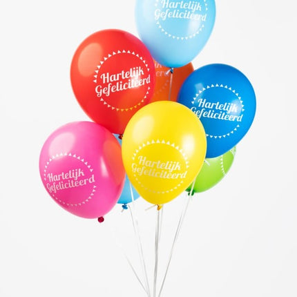 Kolorowe balony Happy Birthday 30,5cm 8szt