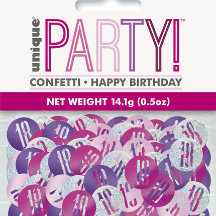 Konfetti stołowe 18 Years Pink 14gr