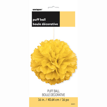 Pompon żółty 40 cm