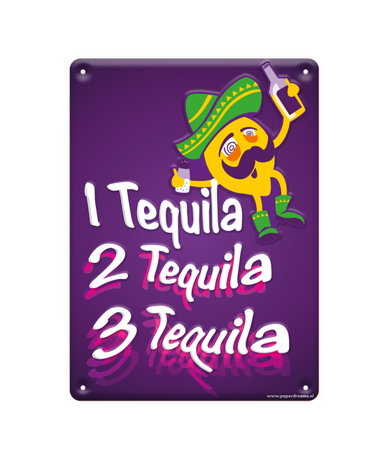 Metalowa płytka do napojów Tequila