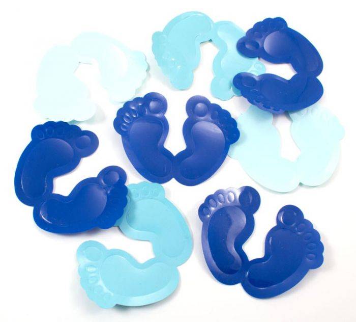 Birth Confetti Boy Feet XL 8,5cm