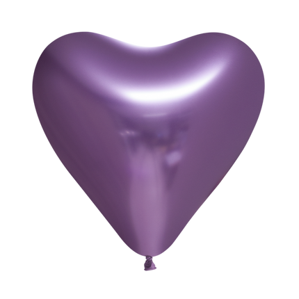 Balony serca fioletowe 30cm 6szt