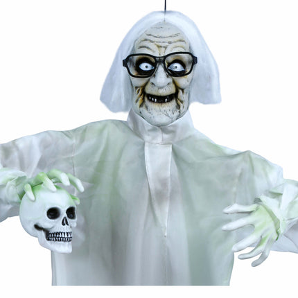 Wisząca dekoracja na Halloween Doktor ze światłem i dźwiękiem 1,5 m