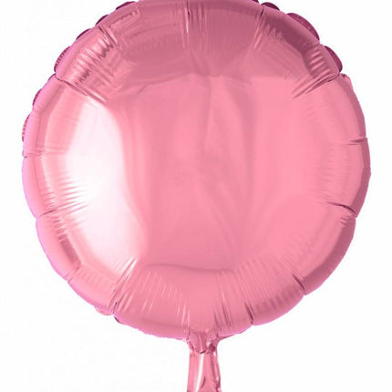 Balon helowy okrągły jasnoróżowy 46 cm pusty