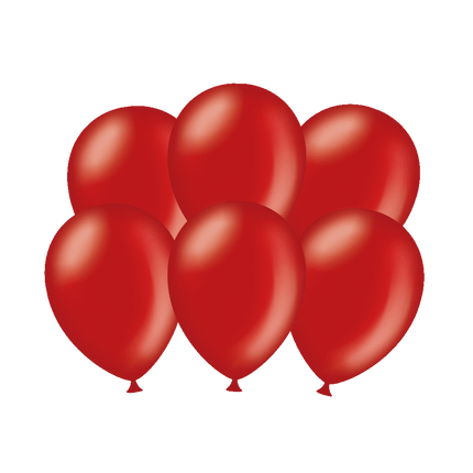 Balony czerwone metaliczne 30cm 6szt