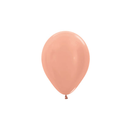 Balony Metallic Rose Gold 12cm 50szt