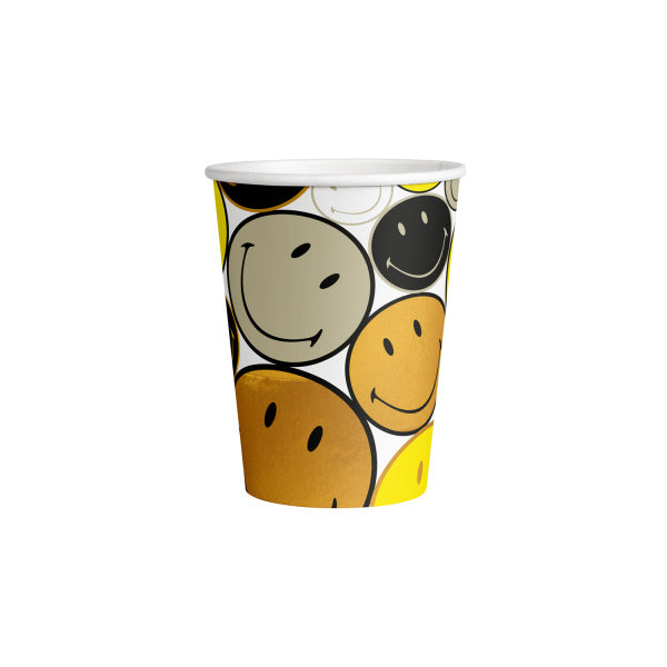 Kolorowe kubki Smiley 250ml 8szt