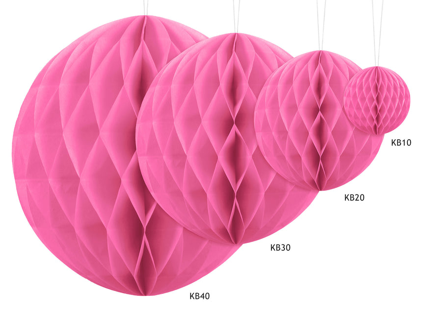 Kula w kształcie plastra miodu różowa 10 cm
