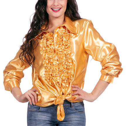Bluzka Disco Ruffles Gold