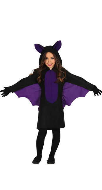 Kostium nietoperza na Halloween dla dziewczynki fioletowy