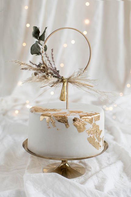 Topper na tort Pierścień drewniany 24,5 cm