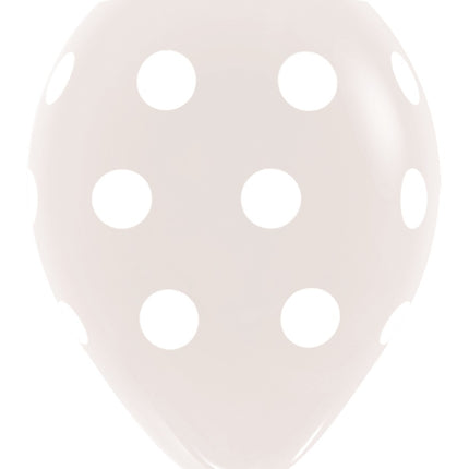 Balony Polka Dots Clear 30cm 25szt