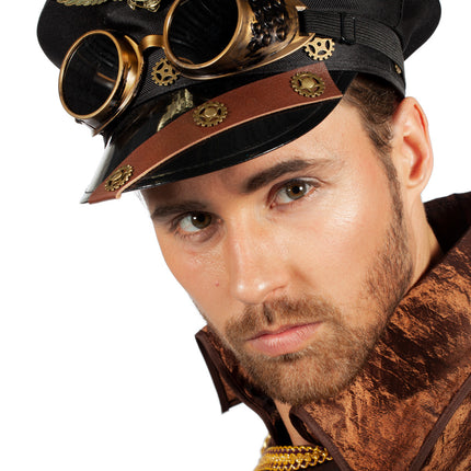 Czapka Steampunk z goglami