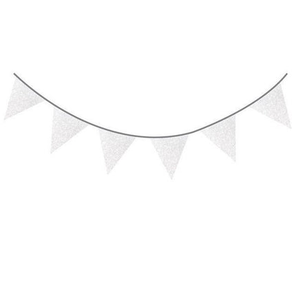 Srebrne brokatowe girlandy 6 m