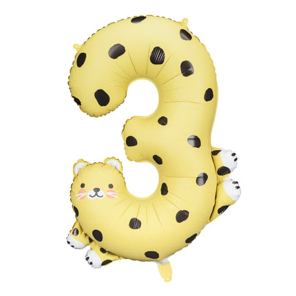 Balon helowy 3 lata Gepard pusty 75 cm