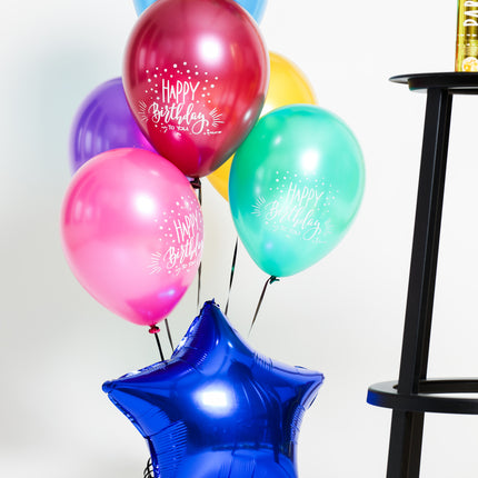 Balony Happy Birthday To You kolorowe 33cm 6szt