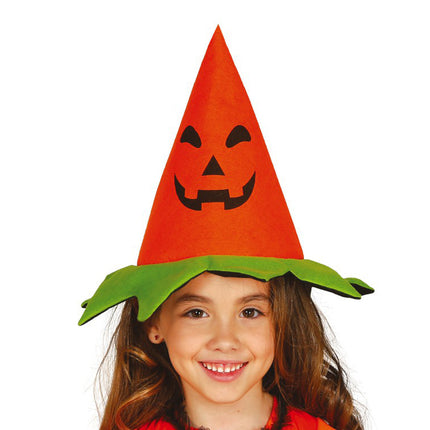 Halloweenowa czapka z dynią dla dziecka