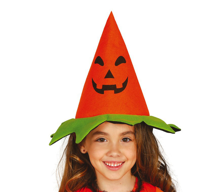 Halloweenowa czapka z dynią dla dziecka