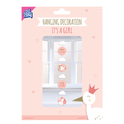 Dekoracja wisząca Newborn Baby Girl 120cm