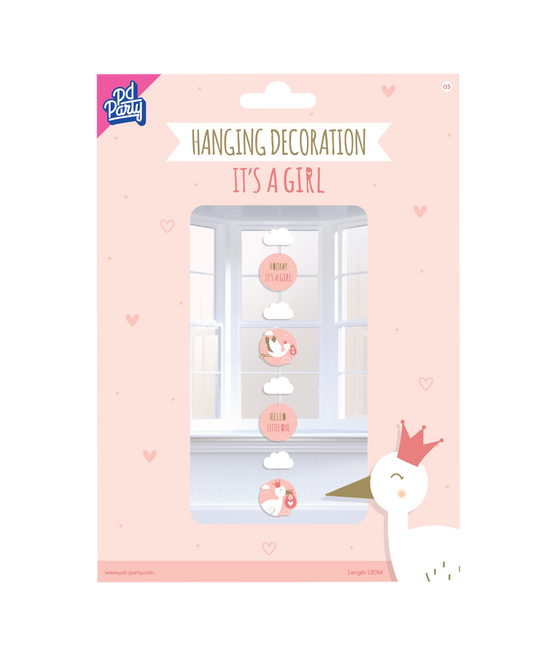 Dekoracja wisząca Newborn Baby Girl 120cm