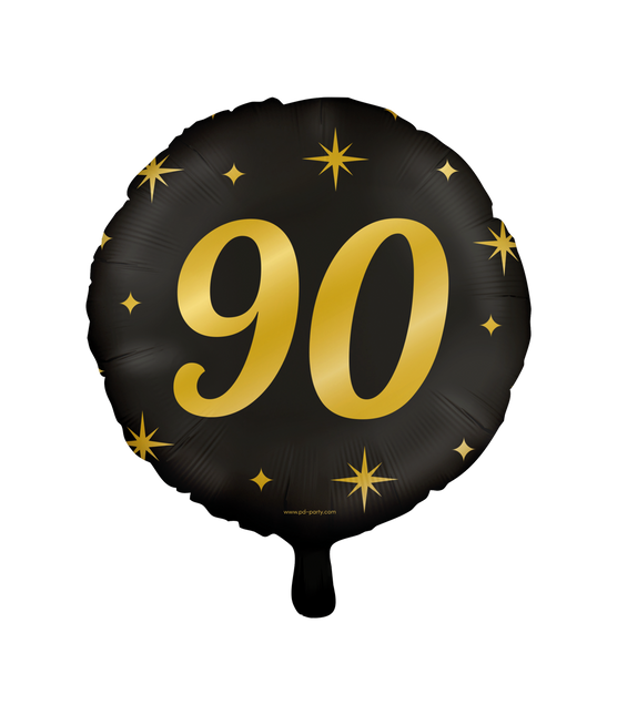 Balon helowy 90 lat pusty 30 cm