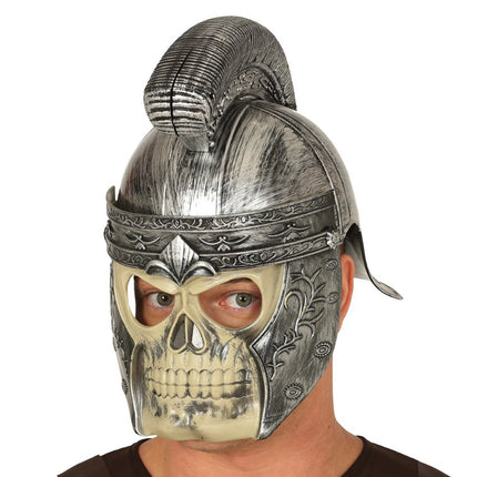 Halloweenowy hełm z rzymską czaszką