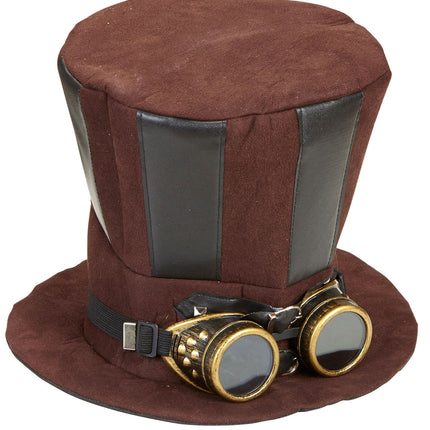 Kapelusz Steampunk High z okularami